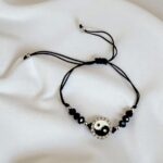 Браслет Инь Янь шамбала с бусинами арт.tr1748 черный
