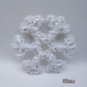 Декор новогодний Снежинка с мишурой арт.6394-17 1000тг