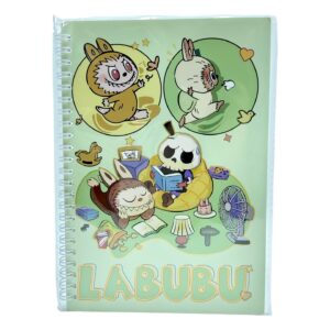 Блокнот на спирали Лабубу арт.a5-8205 зеленый