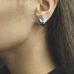 Серьги Сердце титан 1,5см арт.tr1761 серебро