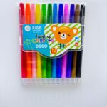 Карандаши восковые Twist-up 12цв арт.LD2001-12