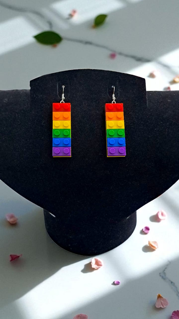 Серьги Лего радуга арт.tr2176 Серьги Лего радуга арт.tr2176