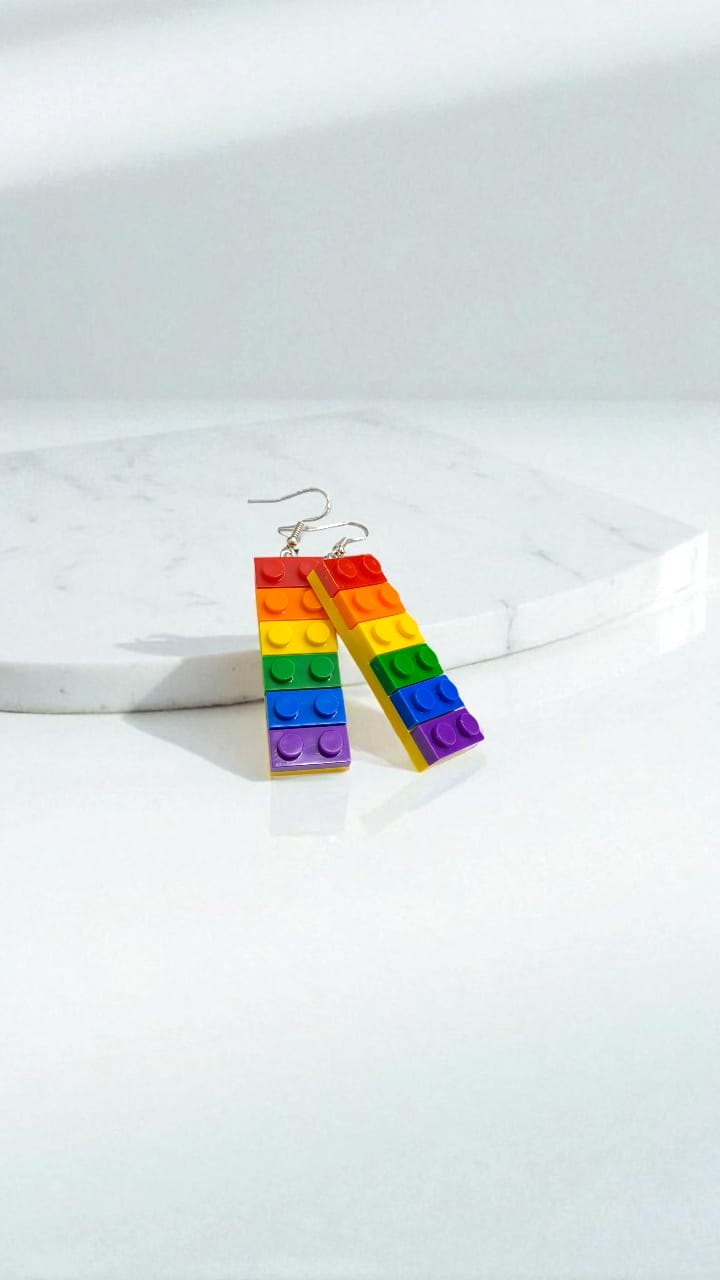 Серьги Лего радуга арт.tr2176 Серьги Лего радуга арт.tr2176