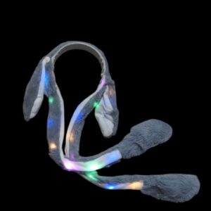 Ободок мех Зайка светящийся арт.tr3182 серый