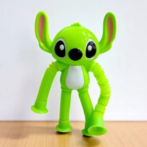 Игрушка гофра Стич светящийся арт.hf063a зеленый