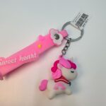 Брелок Единорог 4см арт.B18 розовый