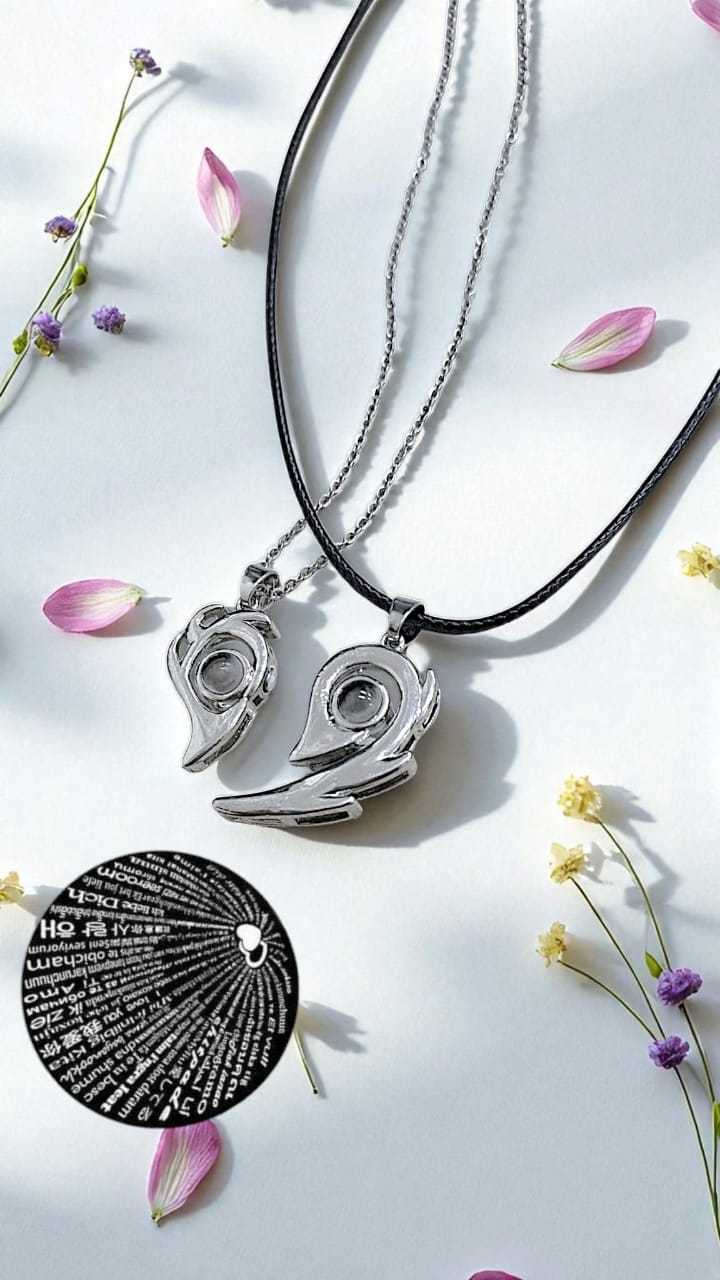 Кулоны парные титан проектор Сердце на магнитах арт.tr2095 серебро Кулоны парные титан проектор Сердце на магнитах арт.tr2095 серебро