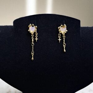 Серьги Сердце с камнем арт.tr2209 золото