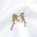 Серьги Сердце с камнем арт.tr2209 золото