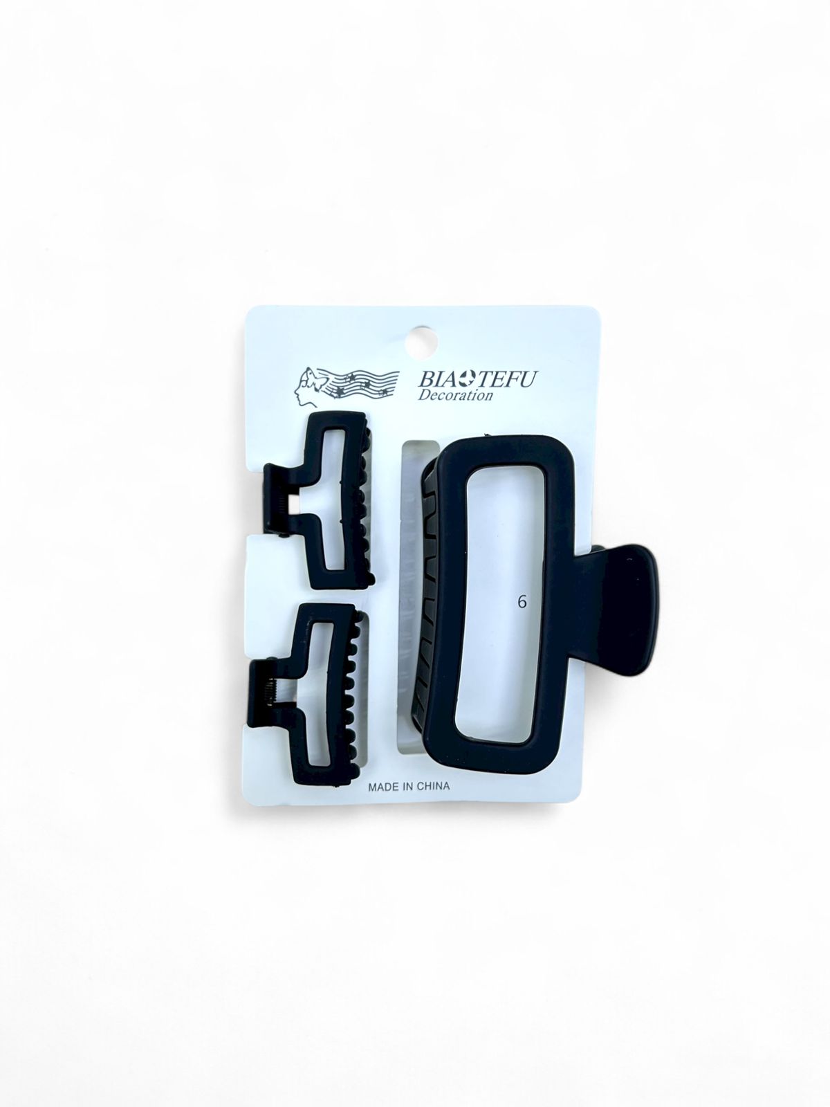 Крабик уп 3шт арт.tr2542 матовый черный Крабик уп 3шт арт.tr2542 матовый черный