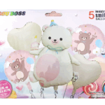 Шары фольга набор Мишка уп 5шт арт.zcs1339-9627