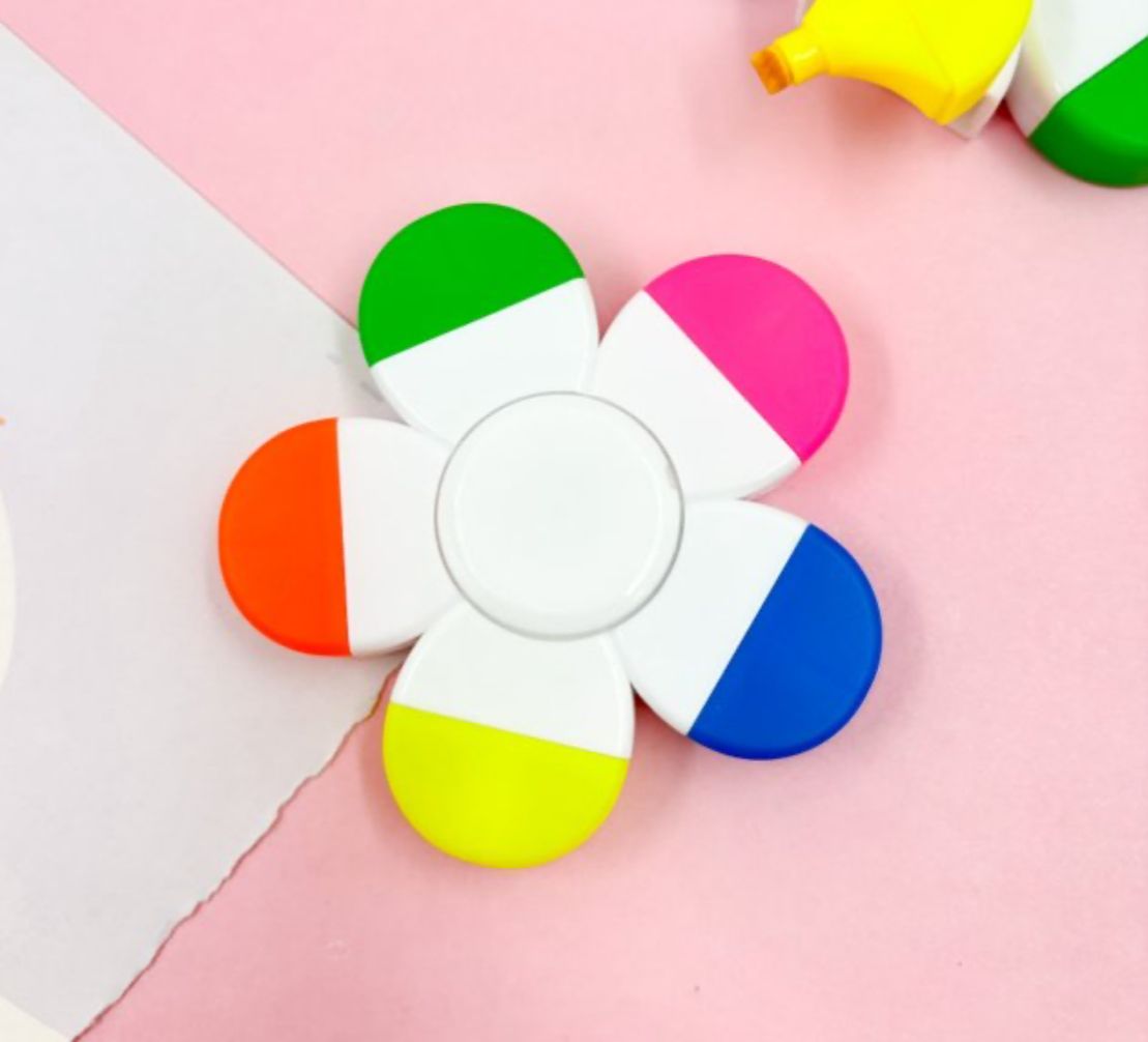 Текстовыделитель Спиннер цветочек 5цв арт.MD-159 Текстовыделитель Спиннер цветочек 5цв арт.MD-159