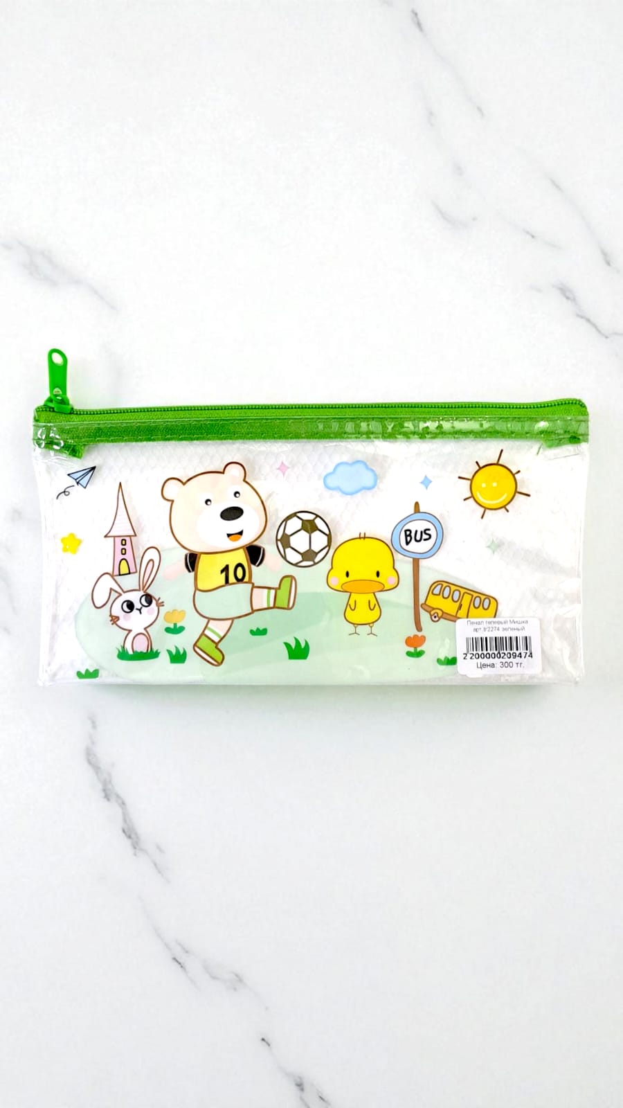 Пенал гелевый Мишка арт.tr2274 зеленый Пенал гелевый Мишка арт.tr2274 зеленый