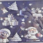 Наклейки на стекло новогодние Дед мороз арт.XC502481