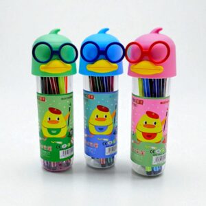 Фломастеры в тубе уточки в очках 12шт арт.ff-902 ассорти