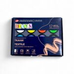 Краски акриловые по ткани в баночках Decola 12цв 20мл арт.4141216