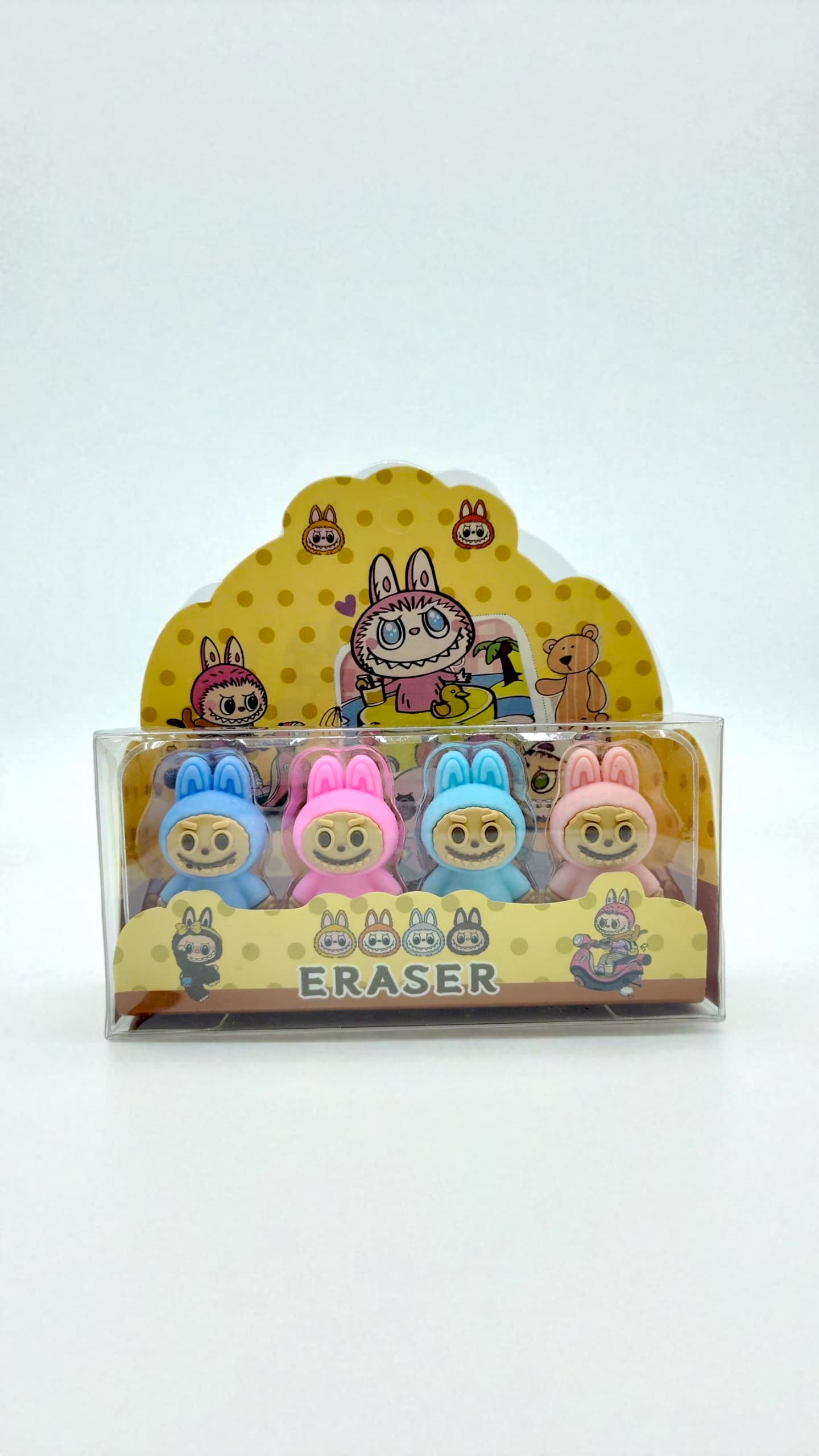 Ластики Лабубу уп 4шт арт.120318 Ластики Лабубу уп 4шт арт.120318