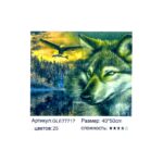 Алмазная мозайка 40*50см арт.gle77717 Волк с орлом