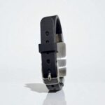 Браслет силиконовый регулируемый с металлической вставкой автограф "BTS-RM" арт.tr2149 серебро