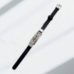 Браслет силиконовый регулируемый с металлической вставкой автограф "BTS-RM" арт.tr2149 серебро