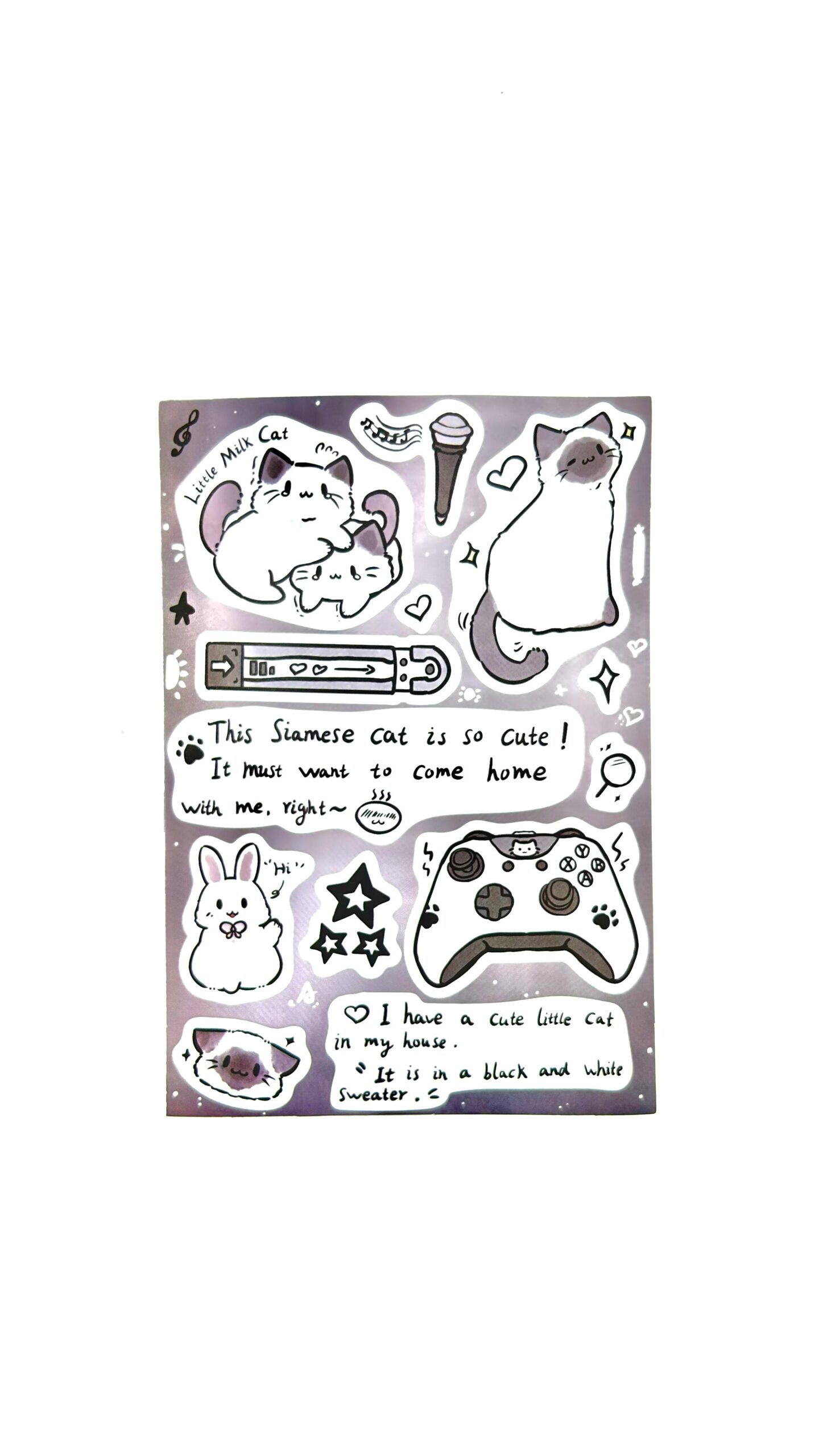 Наклейки Котики на листе А6 арт.tr384 Наклейки Котики на листе А6 арт.tr384