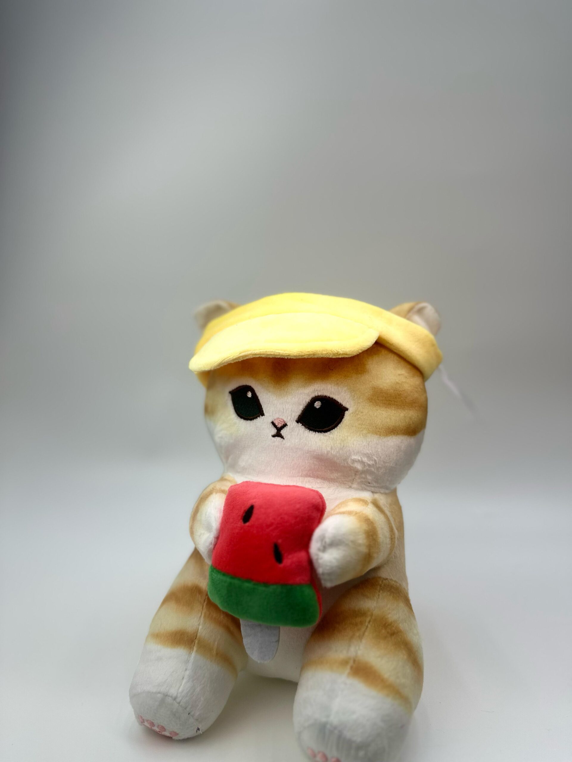 Мягкая игрушка Котик в кепке с мороженым 25см арт.m21 желтый Мягкая игрушка Котик в кепке с мороженым 25см арт.m21 желтый