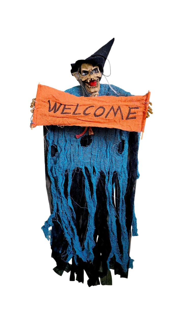 Ведьма на батарейках 110см арт.tr3137 голубая Ведьма на батарейках 110см арт.tr3137 голубая