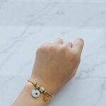 Браслет титан под Pandora со звездочками арт.tr1844 золото