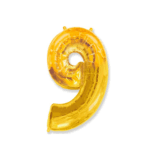 Шар фольга цифра 9 32д арт.tr1255 золотая