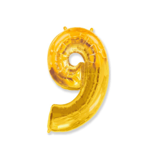 Шар фольга цифра 9 32д арт.tr1255 золотая