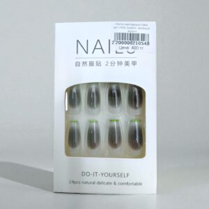 Ногти накладные Nails арт.r854 графит зеленый френч