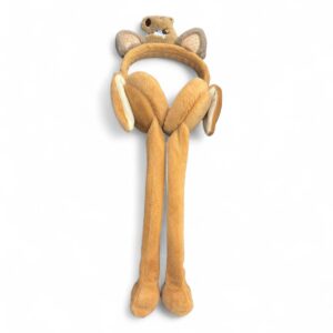 Наушники меховые с поднимающимися ушками Капибара с ушками арт.tr3194 светло-коричневые