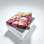 Коробка подарочная Пион+белое дно 25*17.5*9см 900тг