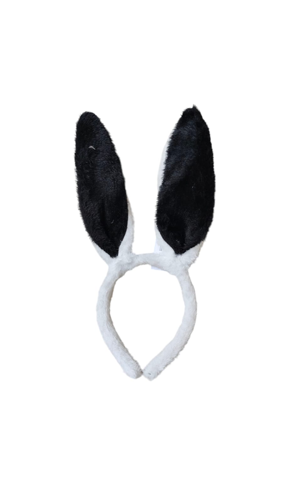 Ободок Зайка мех арт.tr3193 бело-черный Ободок Зайка мех арт.tr3193 бело-черный