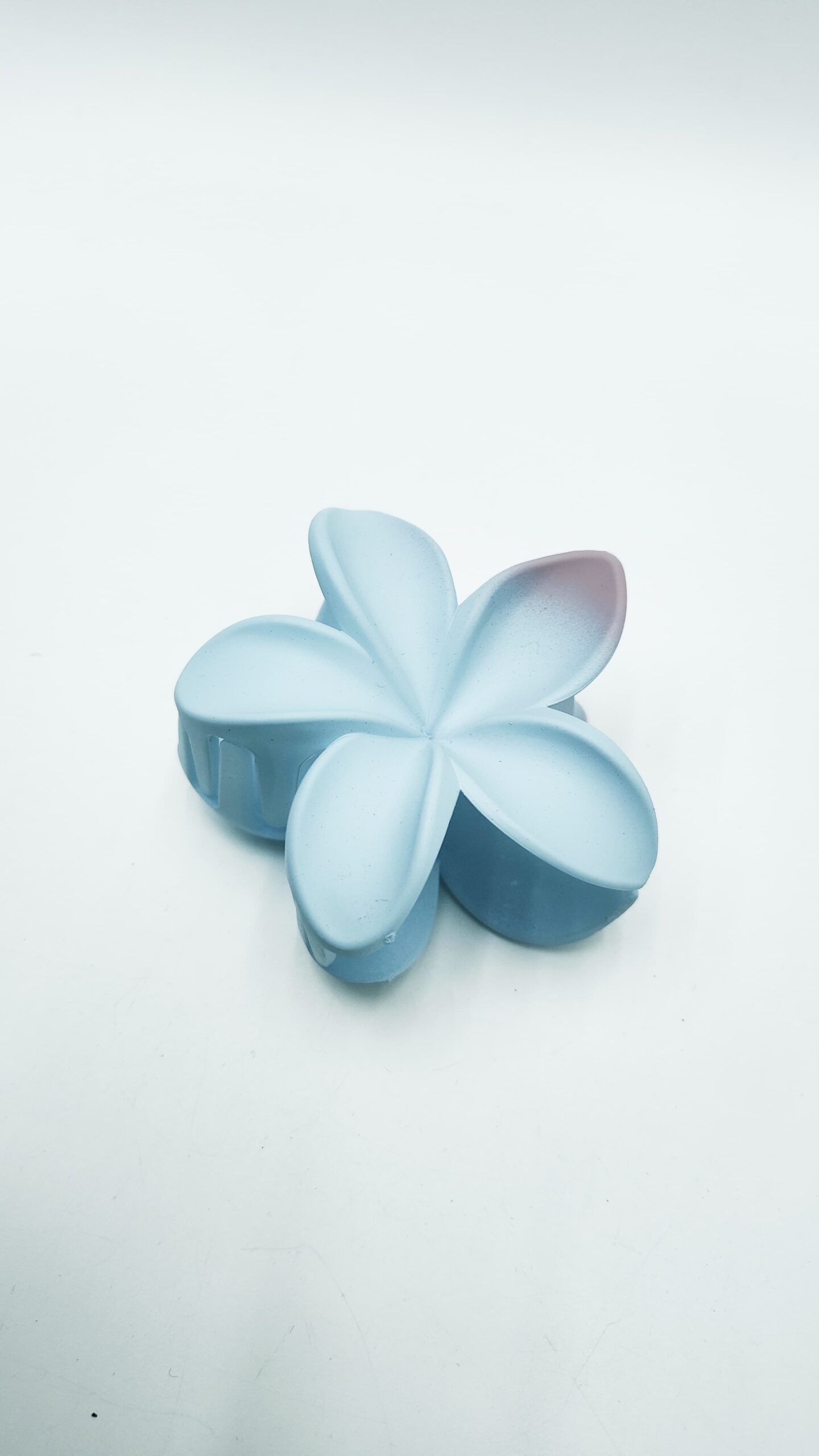 Крабик Гавайский цветок 8см арт.tr513 матовый голубой с розовым Крабик Гавайский цветок 8см арт.tr513 матовый голубой с розовым