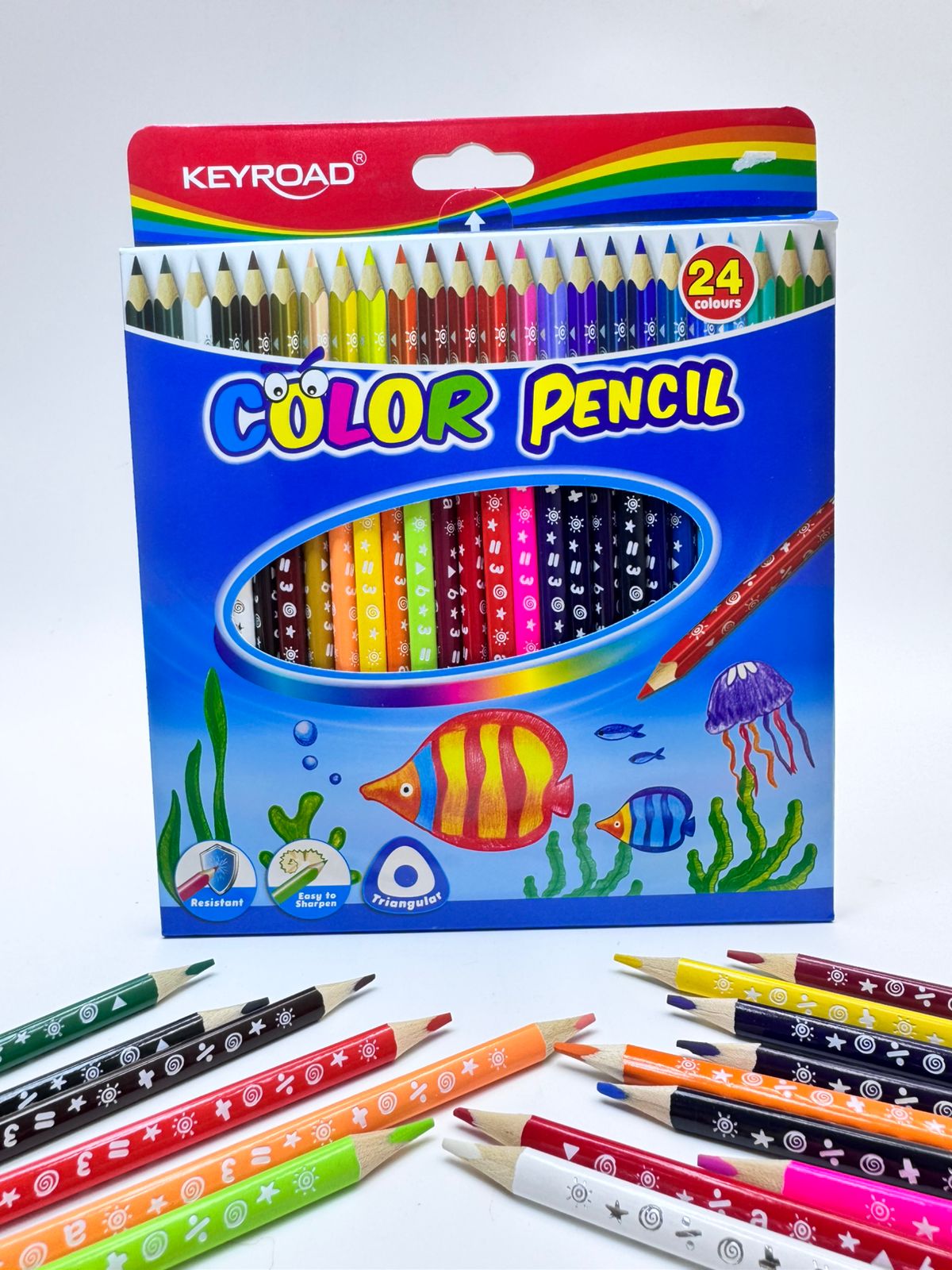 Карандаши цветные KEYROAD 24цв арт.tr1567 Карандаши цветные KEYROAD 24цв арт.tr1567