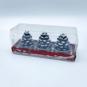 Свечи новогодние Шишки набор 3шт арт.6624-23 1200тг