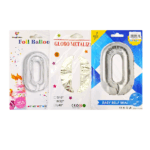 Шар фольга цифра 0 40д арт.tr1355 серебро