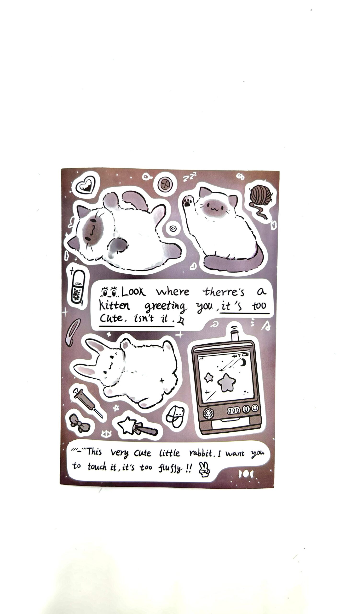 Наклейки Котики на листе А6 арт.tr385 Наклейки Котики на листе А6 арт.tr385