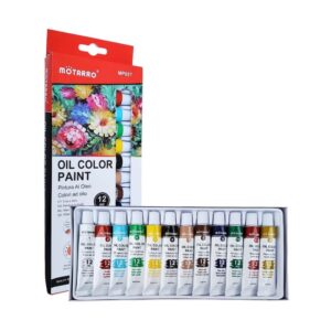 Краски масляные в тюбиках Motarro 12цв 12мл арт.mp057