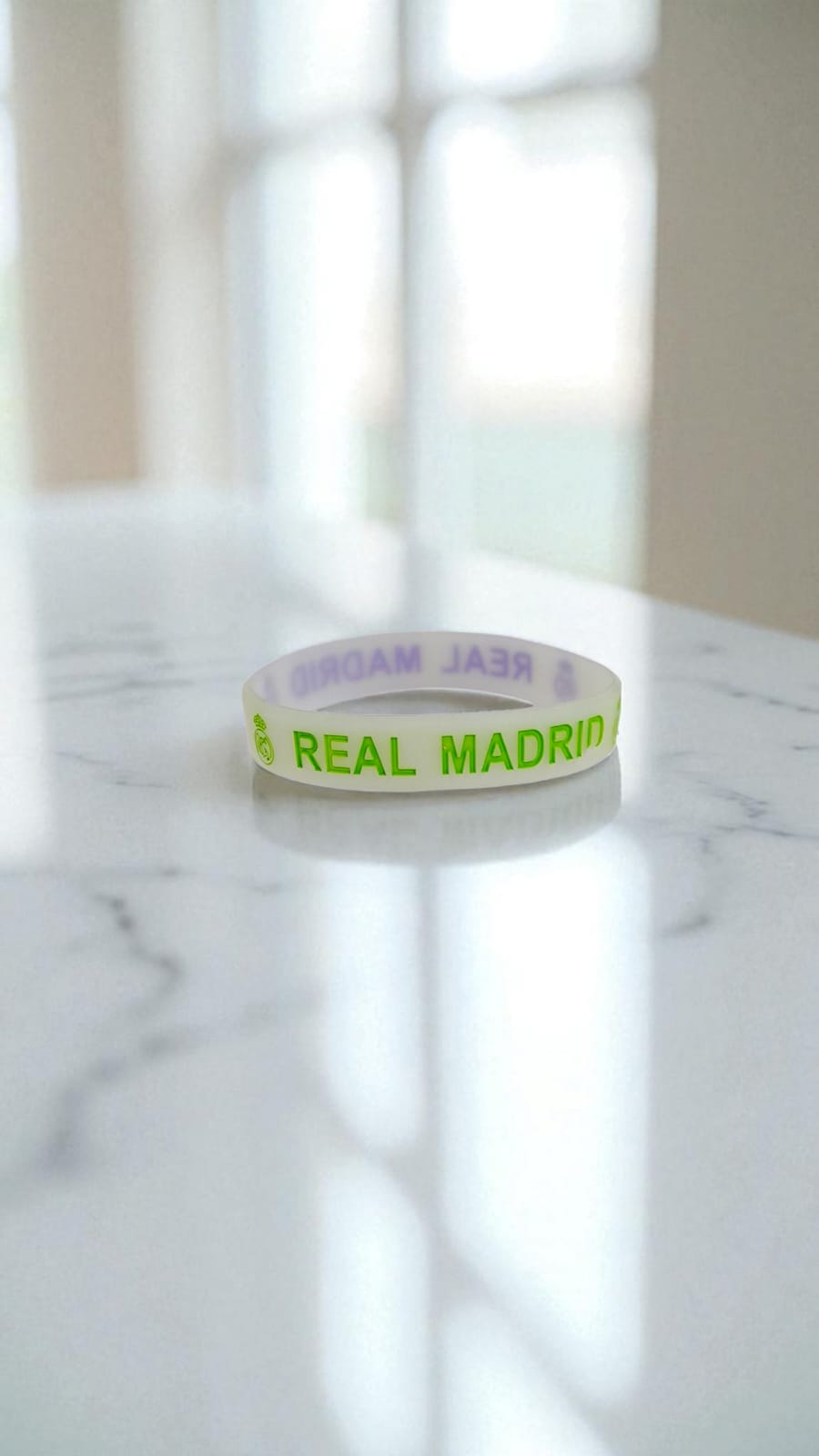 Браслет силиконовый Real Madrid арт.tr1893 зеленый с фиолетовым Браслет силиконовый Real Madrid арт.tr1893 зеленый с фиолетовым