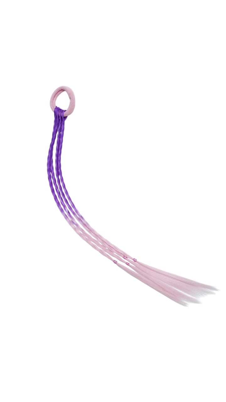 Косички на резинке 4шт арт.tr1628 фиолетовый,розовый Косички на резинке 4шт арт.tr1628 фиолетовый,розовый