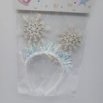 Ободок новогодний Снежинка арт.41-15 белая 500тг