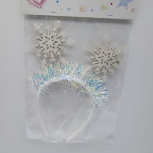 Ободок новогодний Снежинка арт.41-15 белая 500тг