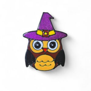 Наклейка на стекло Сова в шляпе Хэллоуин арт.tr3078