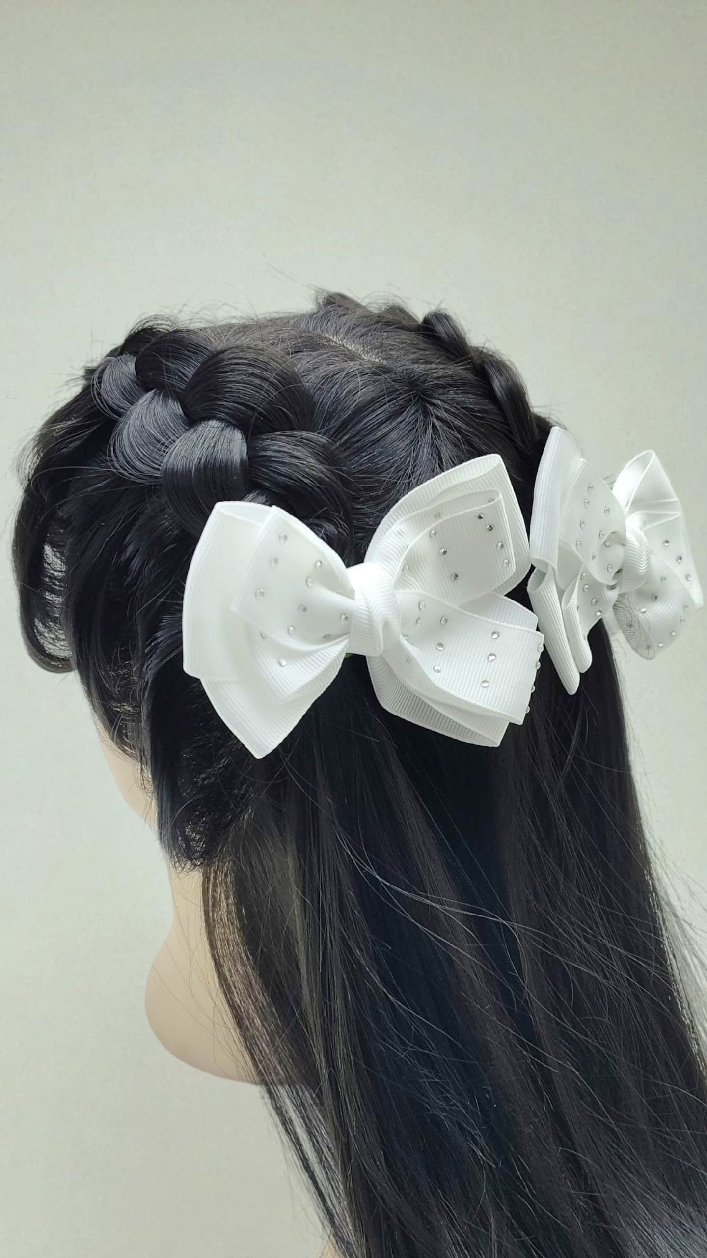 Бантики на заколке уп 2шт арт.tr2346 белые Бантики на заколке уп 2шт арт.tr2346 белые