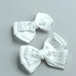 Бантики на заколке уп 2шт арт.tr2346 белые