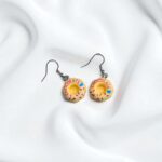 Серьги Пончики арт.tr2203 оранжевые