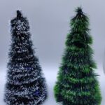 Декор новогодний Елка с мишурой и гирляндой 40см 1500тг