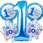Шары фольга набор 1 first Birthday Boy уп 5шт арт.xy-0049